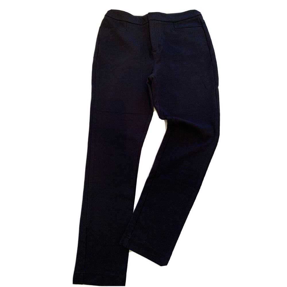 10 Soft Surroundings Black Heavy Knit Dress Pants 28" Inseam